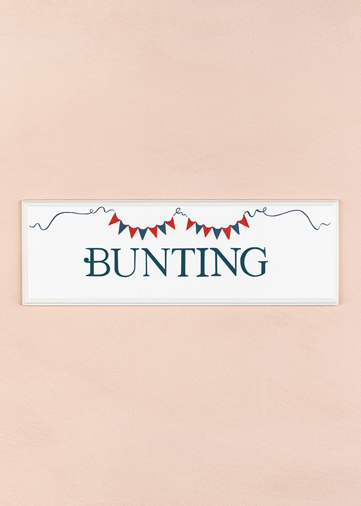 Bunting Name Plaque