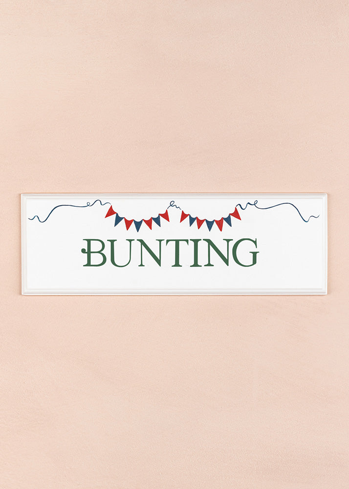 Bunting Name Plaque