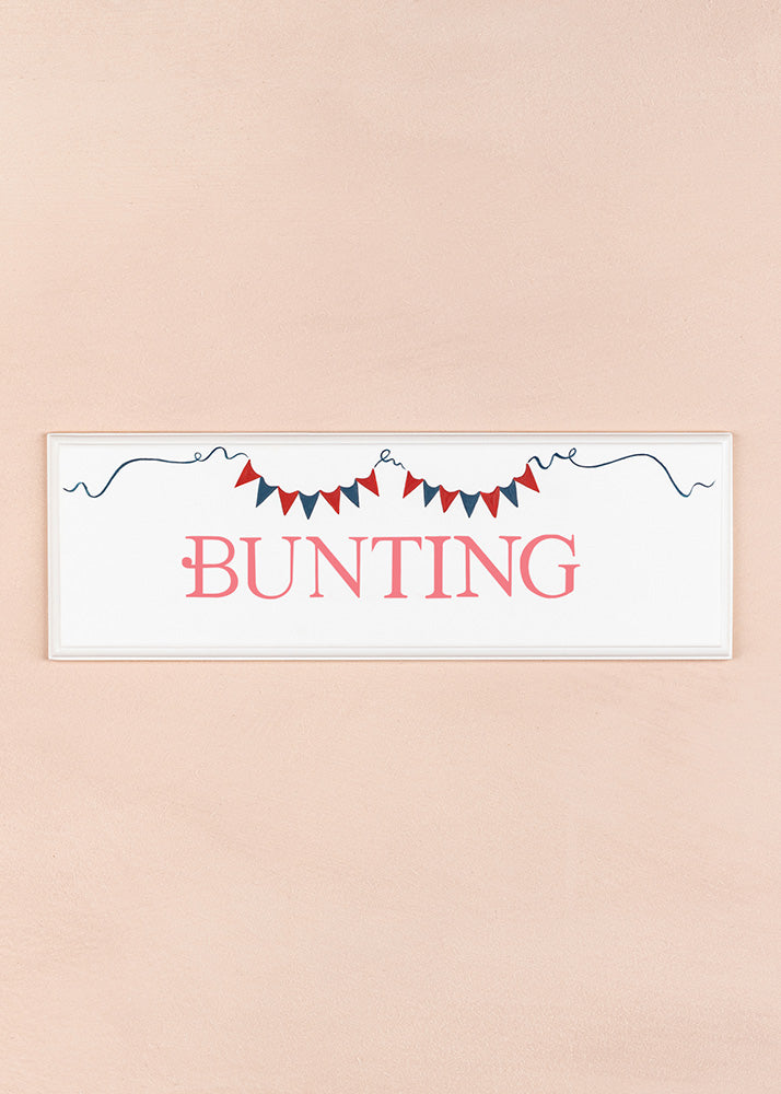 Bunting Name Plaque