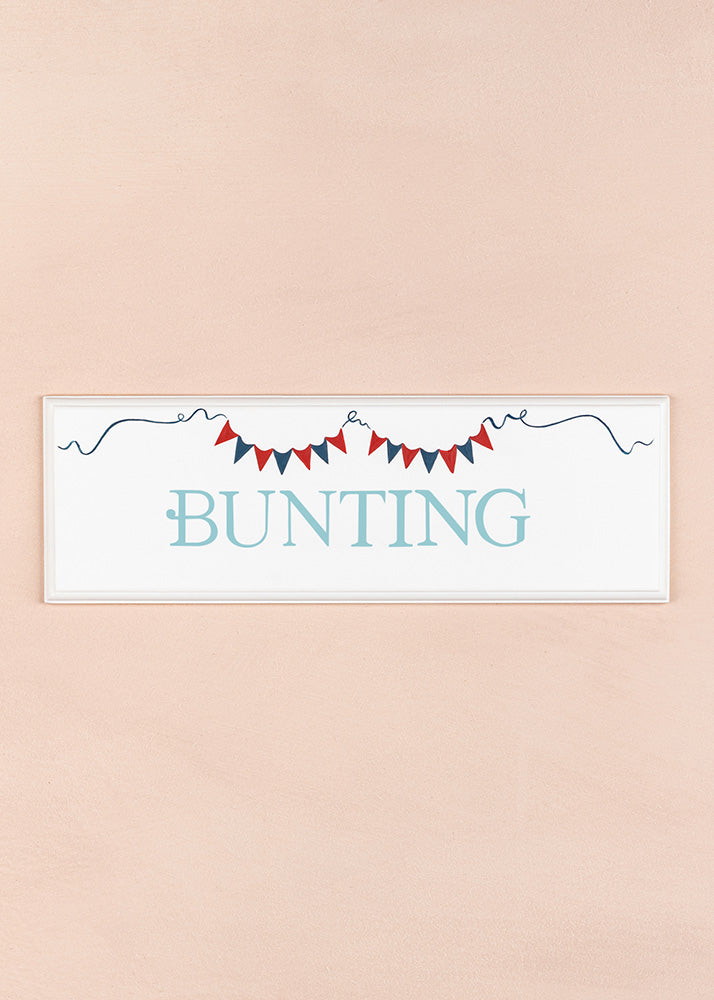 Bunting Name Plaque