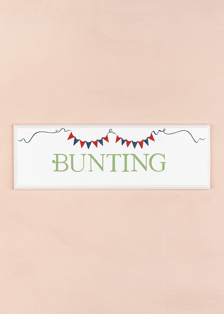 Bunting Name Plaque