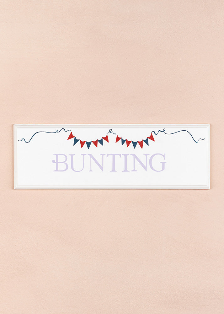 Bunting Name Plaque