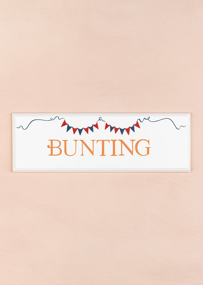 Bunting Name Plaque