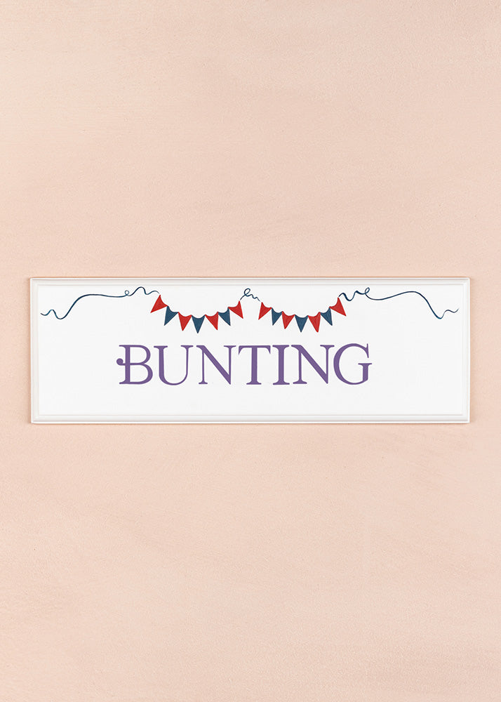 Bunting Name Plaque