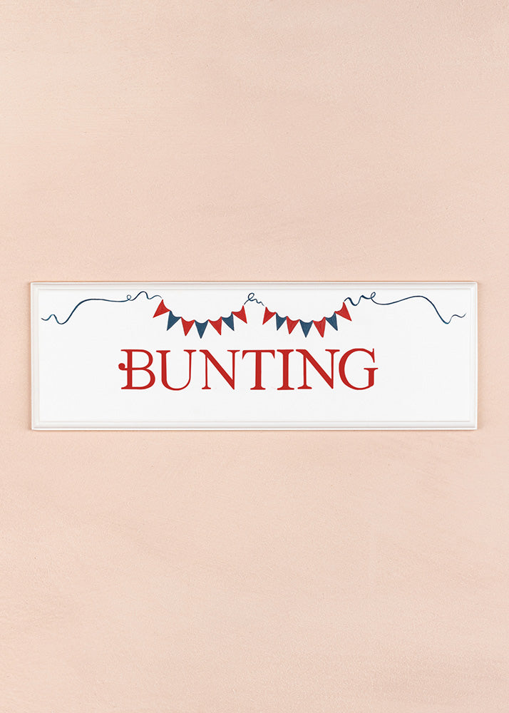 Bunting Name Plaque