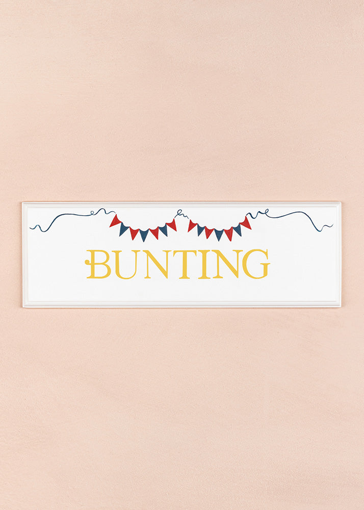 Bunting Name Plaque