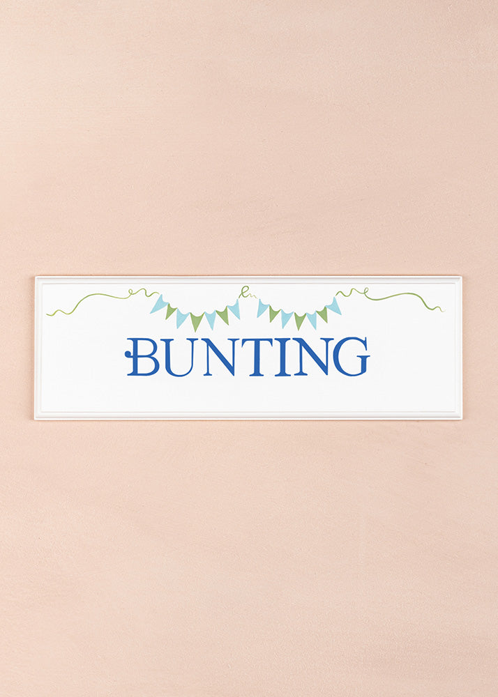 Bunting Name Plaque