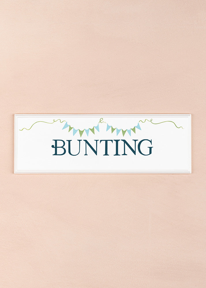 Bunting Name Plaque
