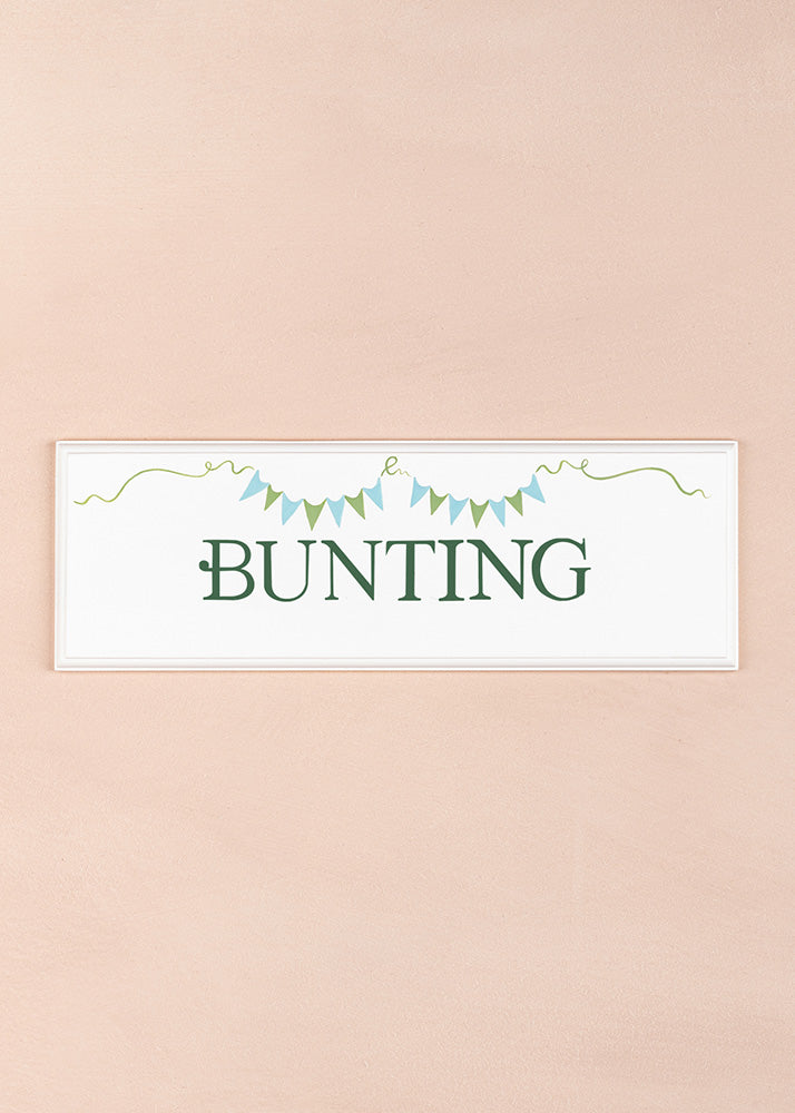 Bunting Name Plaque