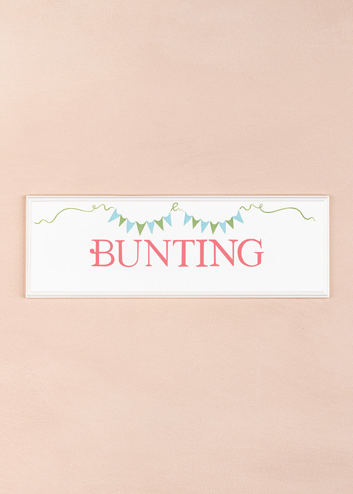 Bunting Name Plaque