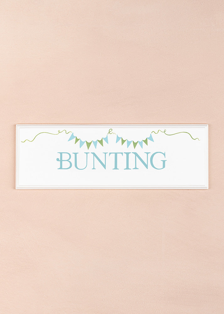 Bunting Name Plaque