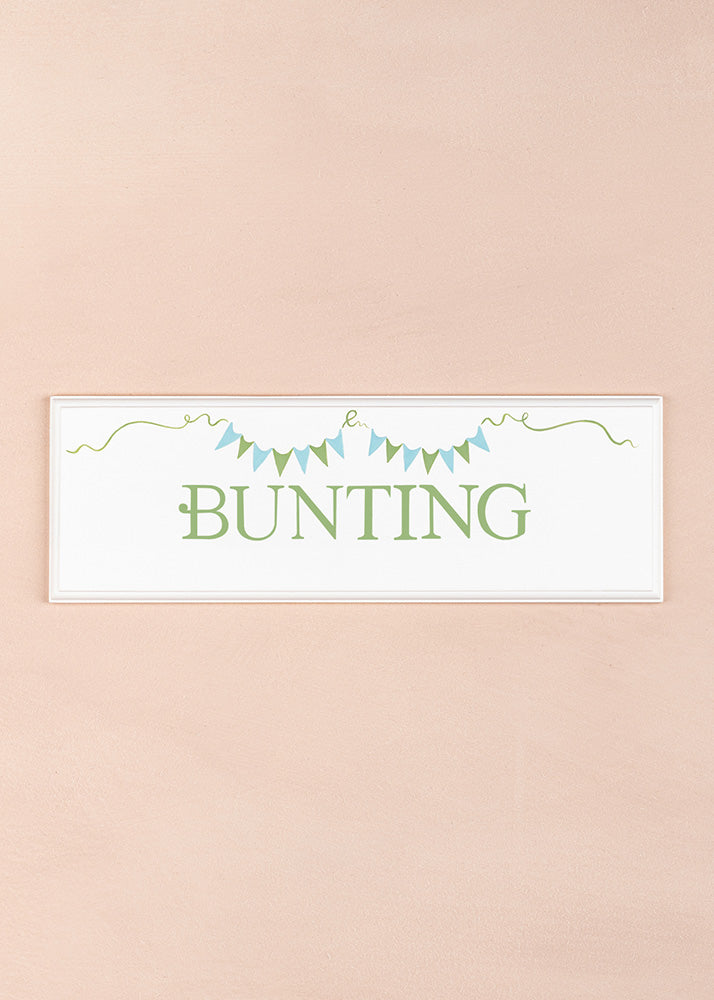 Bunting Name Plaque