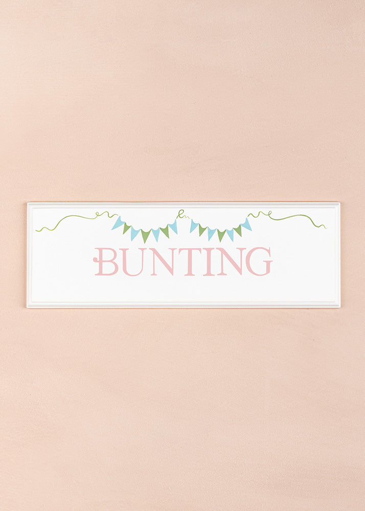 Bunting Name Plaque