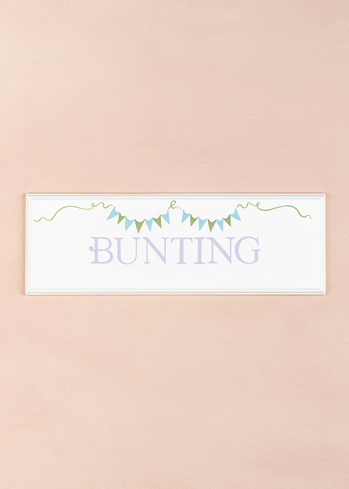 Bunting Name Plaque