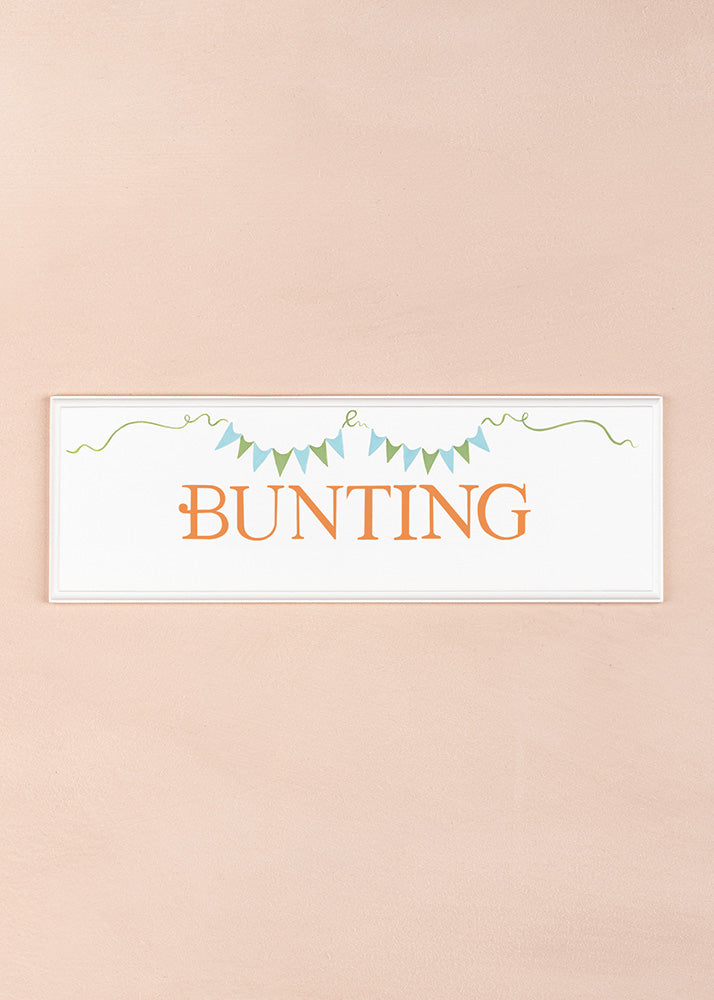 Bunting Name Plaque
