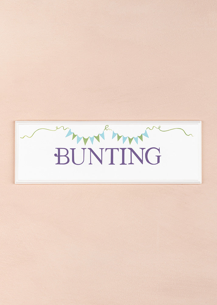 Bunting Name Plaque