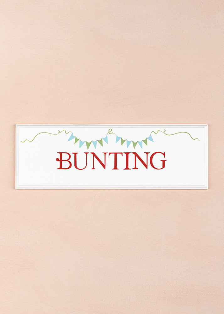 Bunting Name Plaque