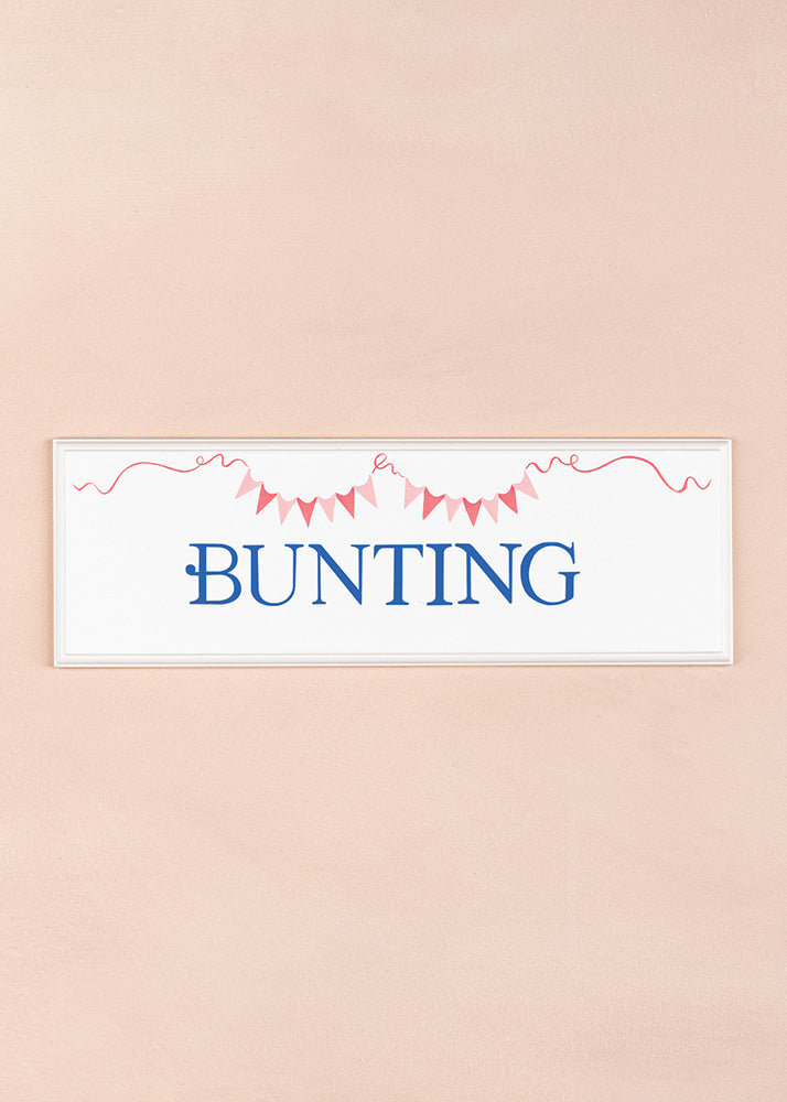 Bunting Name Plaque