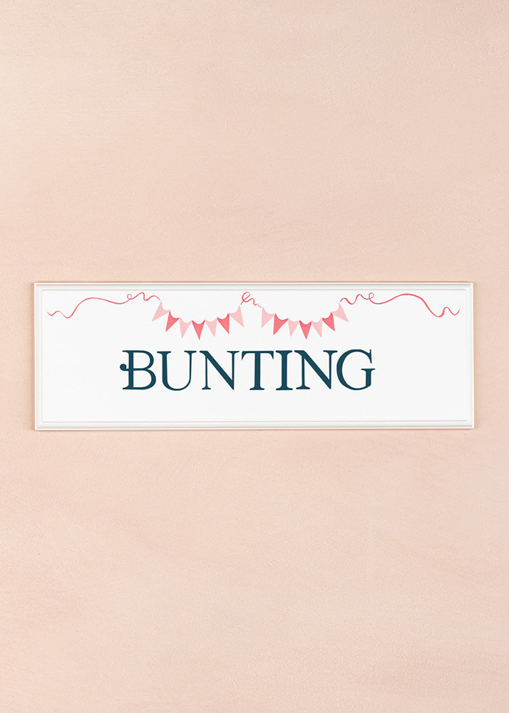 Bunting Name Plaque