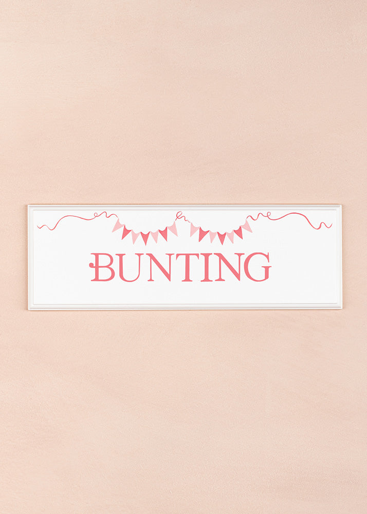 Bunting Name Plaque