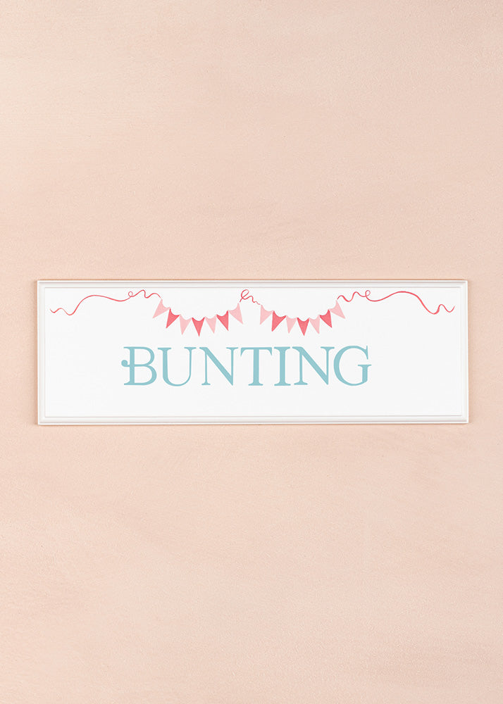 Bunting Name Plaque