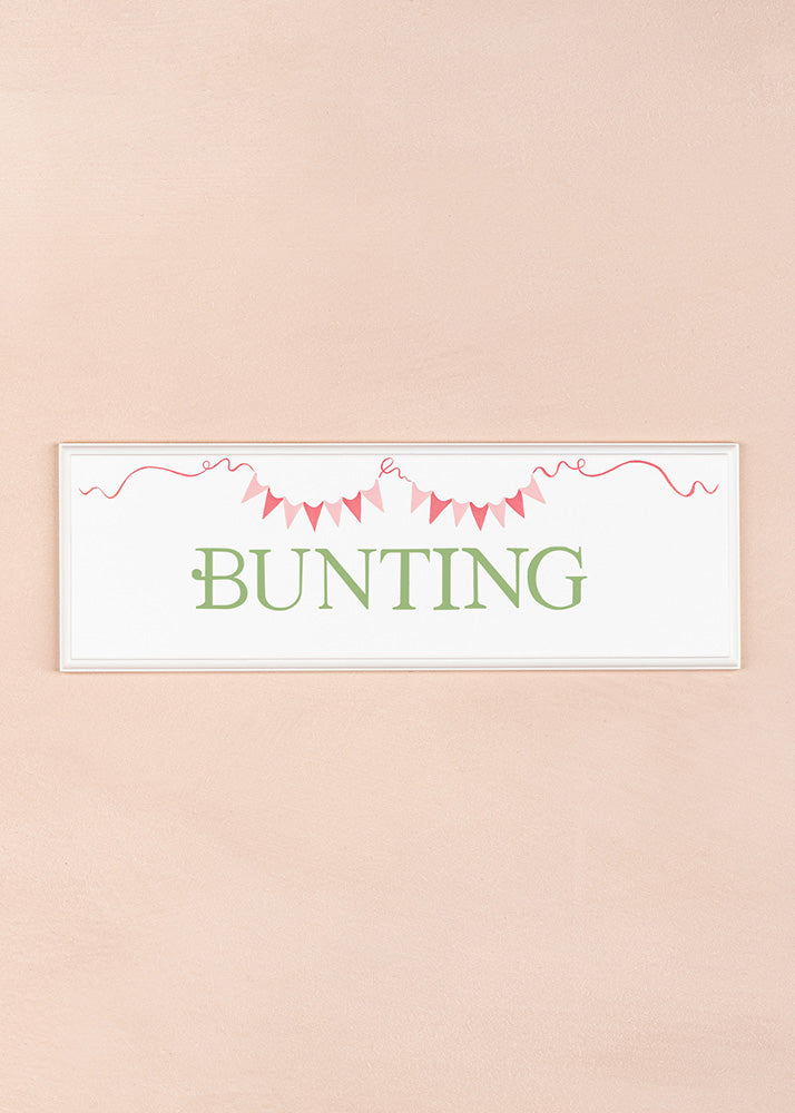 Bunting Name Plaque