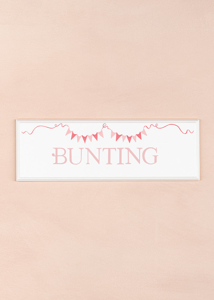 Bunting Name Plaque