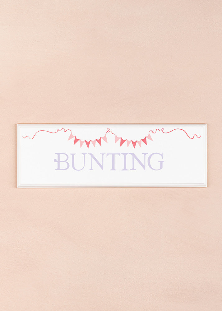 Bunting Name Plaque