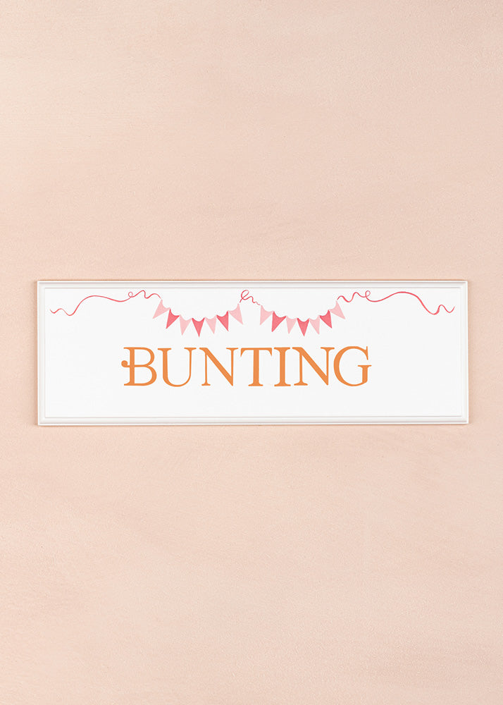 Bunting Name Plaque