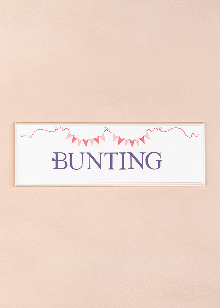 Bunting Name Plaque