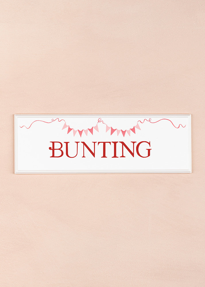 Bunting Name Plaque