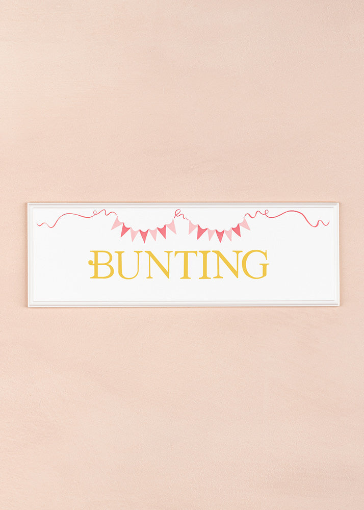 Bunting Name Plaque