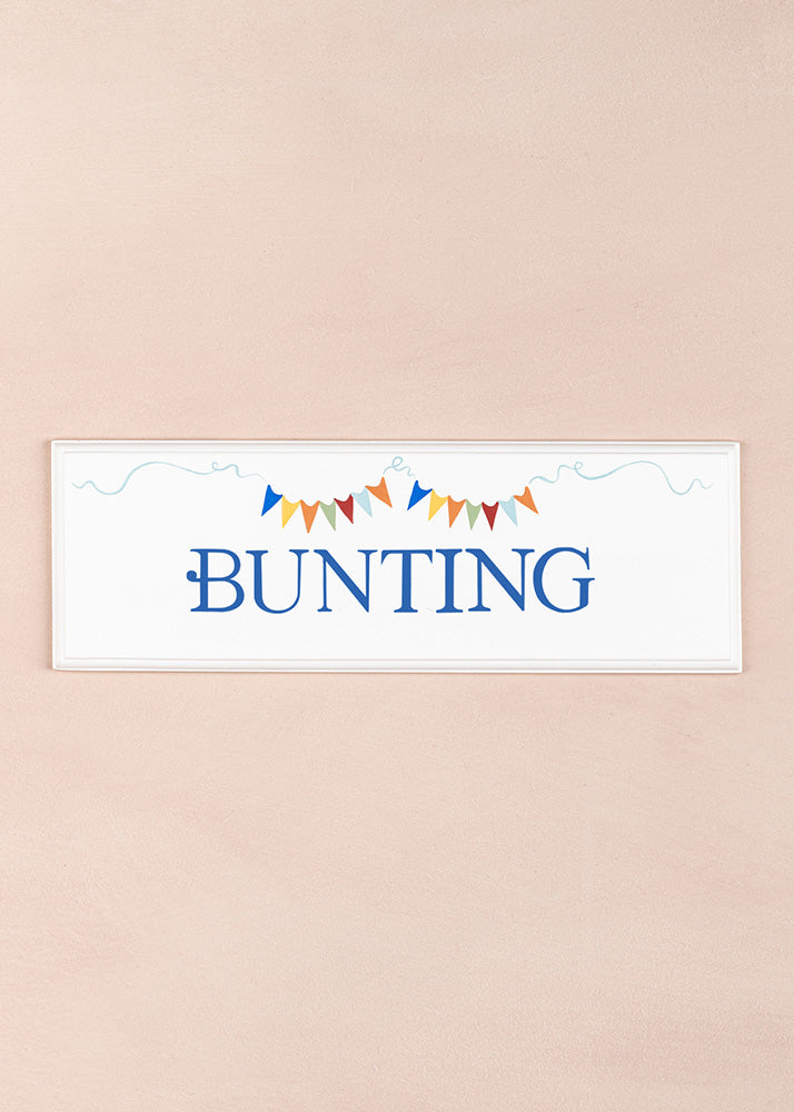 Bunting Name Plaque