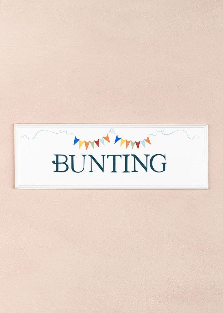 Bunting Name Plaque