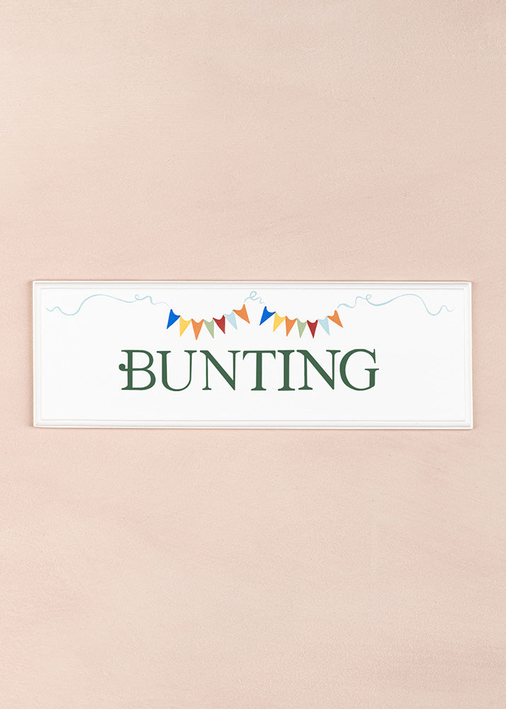 Bunting Name Plaque