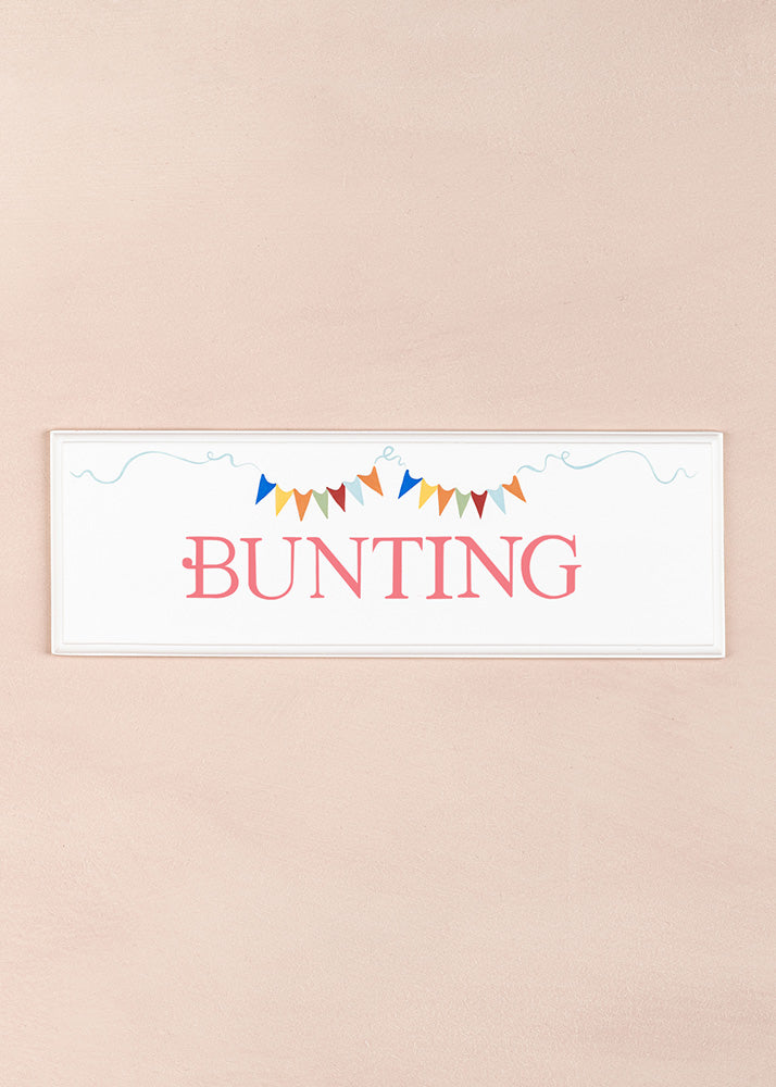 Bunting Name Plaque
