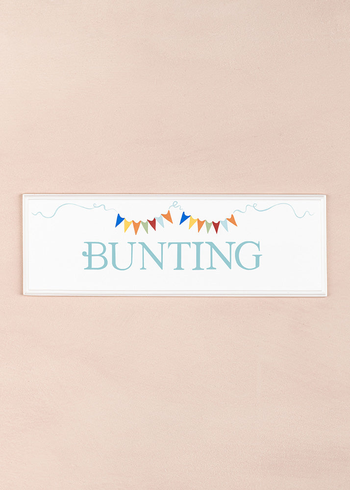 Bunting Name Plaque