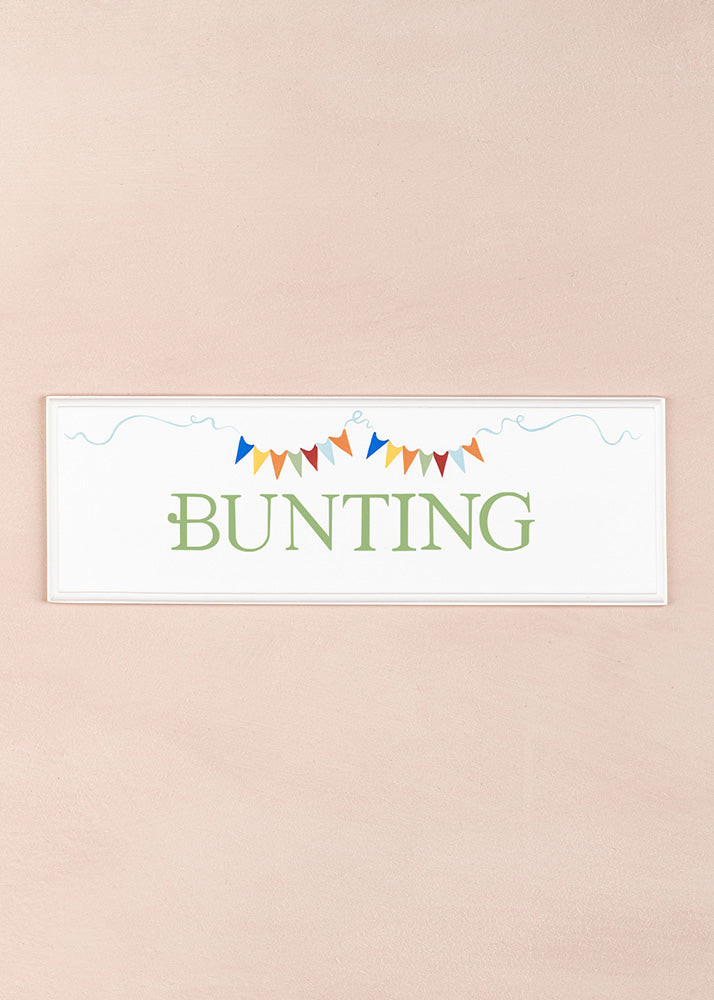 Bunting Name Plaque
