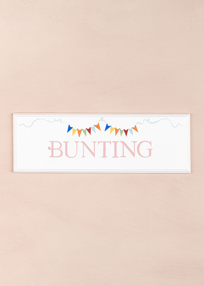 Bunting Name Plaque