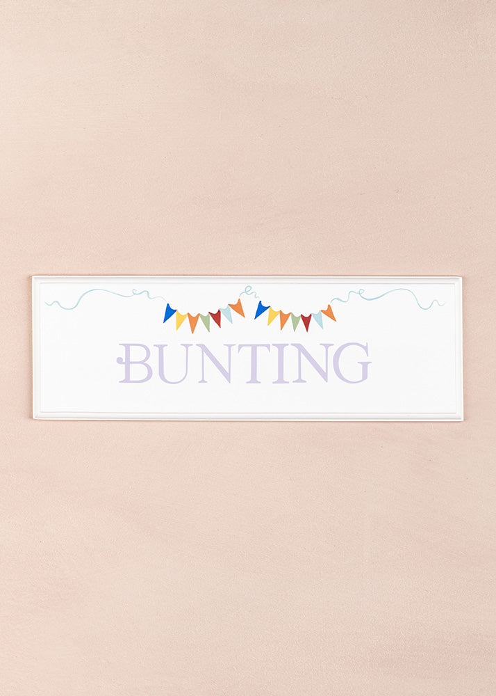 Bunting Name Plaque