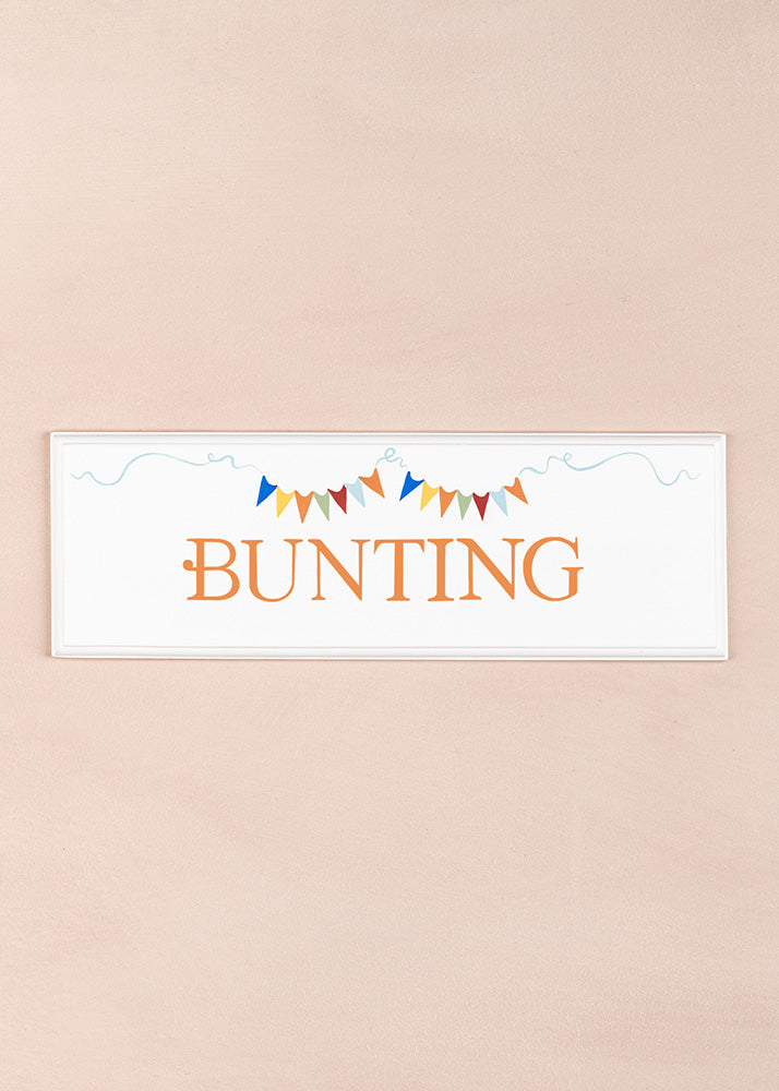 Bunting Name Plaque