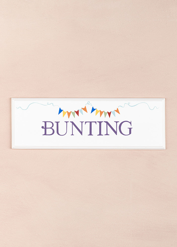 Bunting Name Plaque