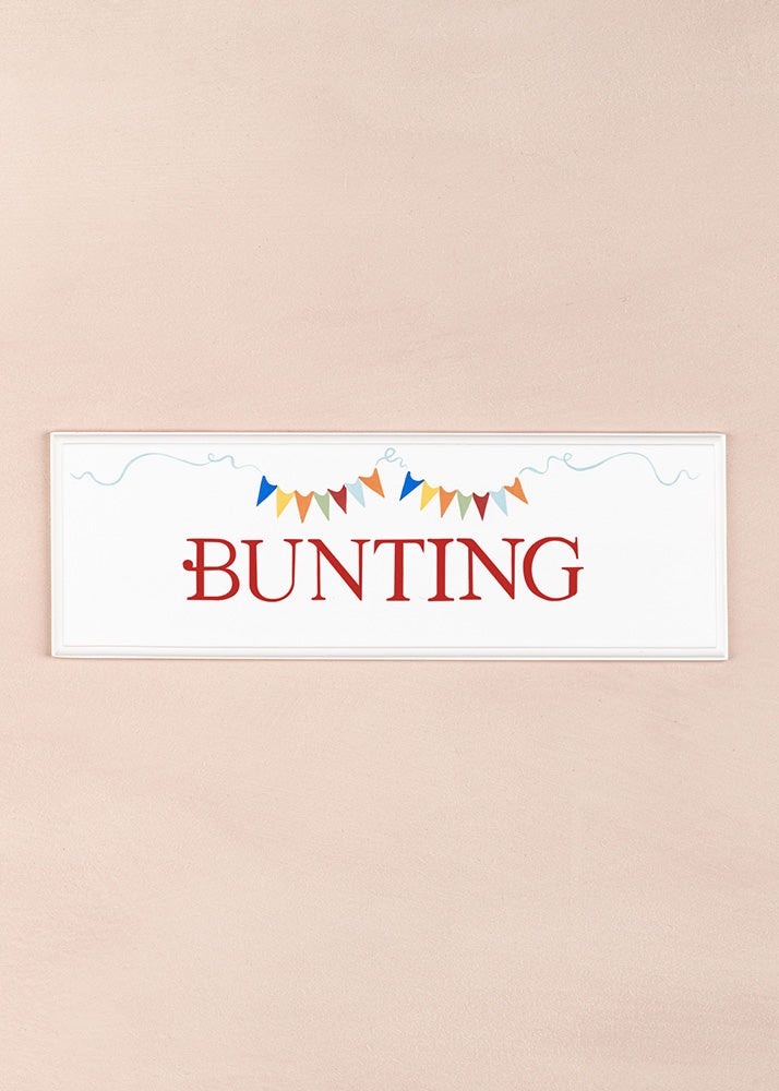 Bunting Name Plaque
