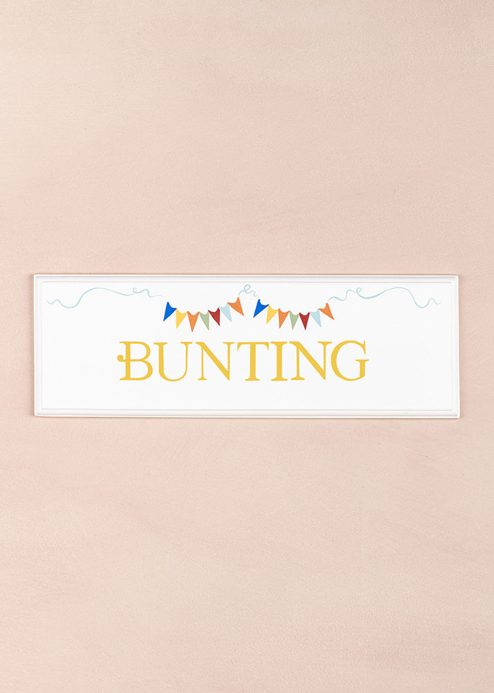 Bunting Name Plaque