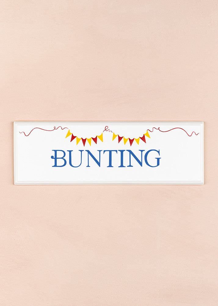 Bunting Name Plaque