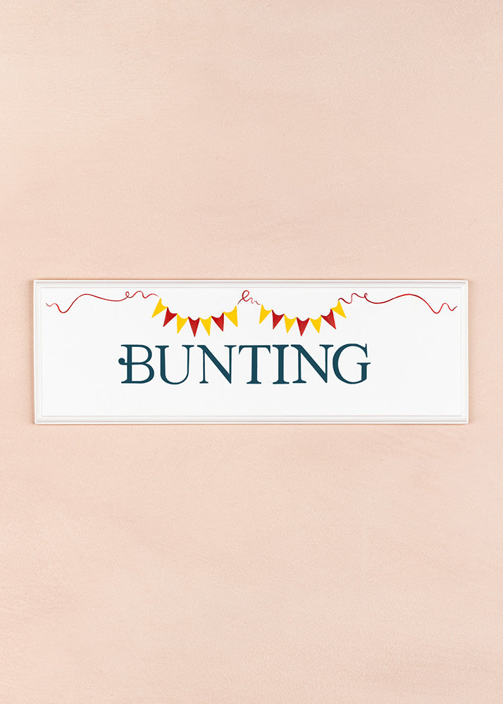 Bunting Name Plaque