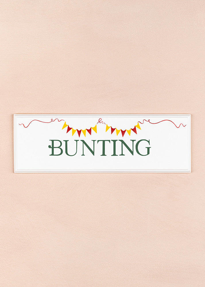 Bunting Name Plaque