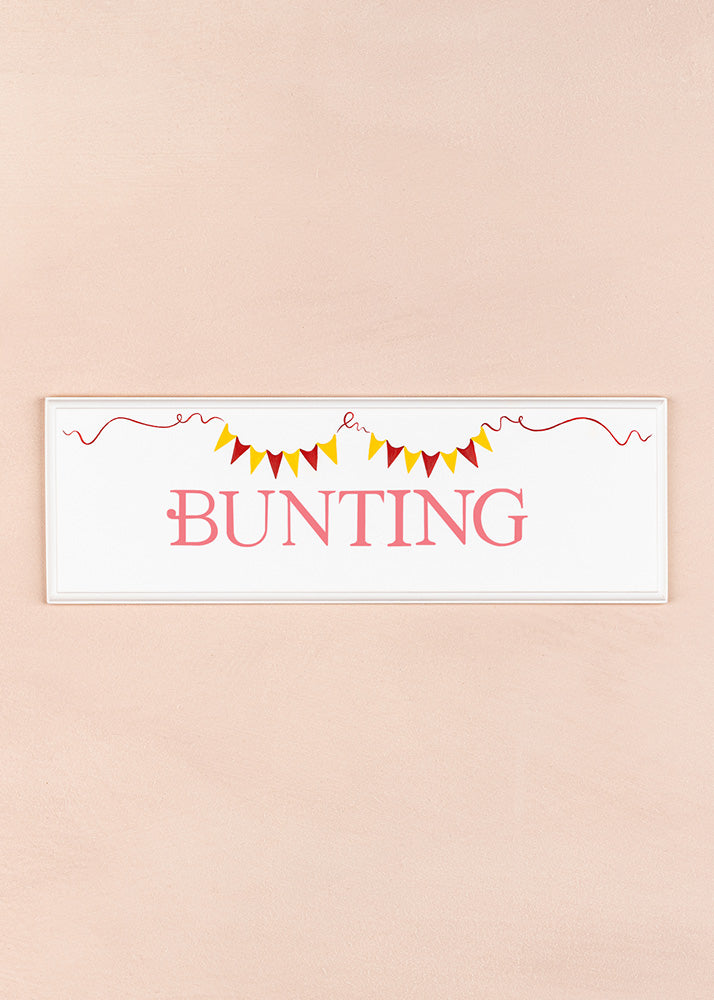 Bunting Name Plaque