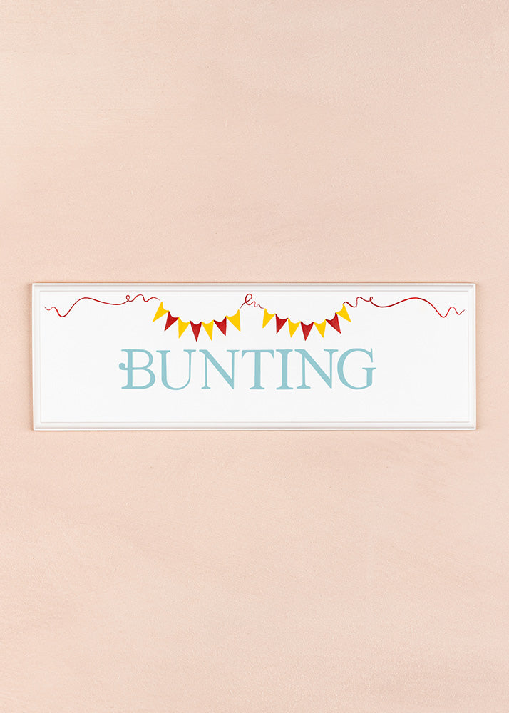 Bunting Name Plaque