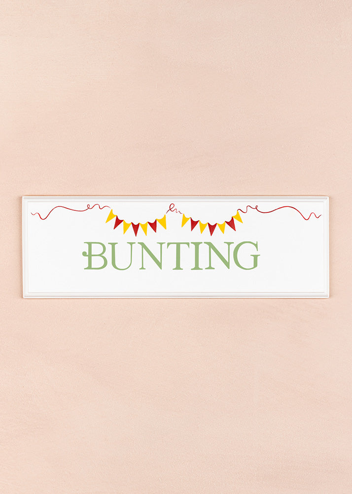 Bunting Name Plaque